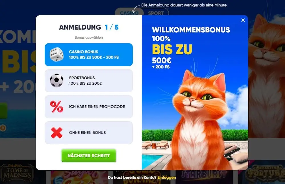 Cazimbo Welcome Bonus